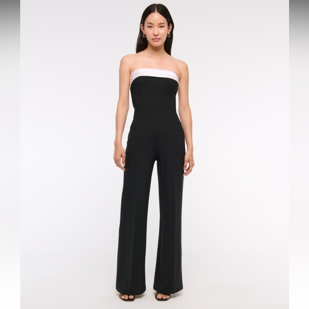 Strapless Jumpsuit Contrast Detail